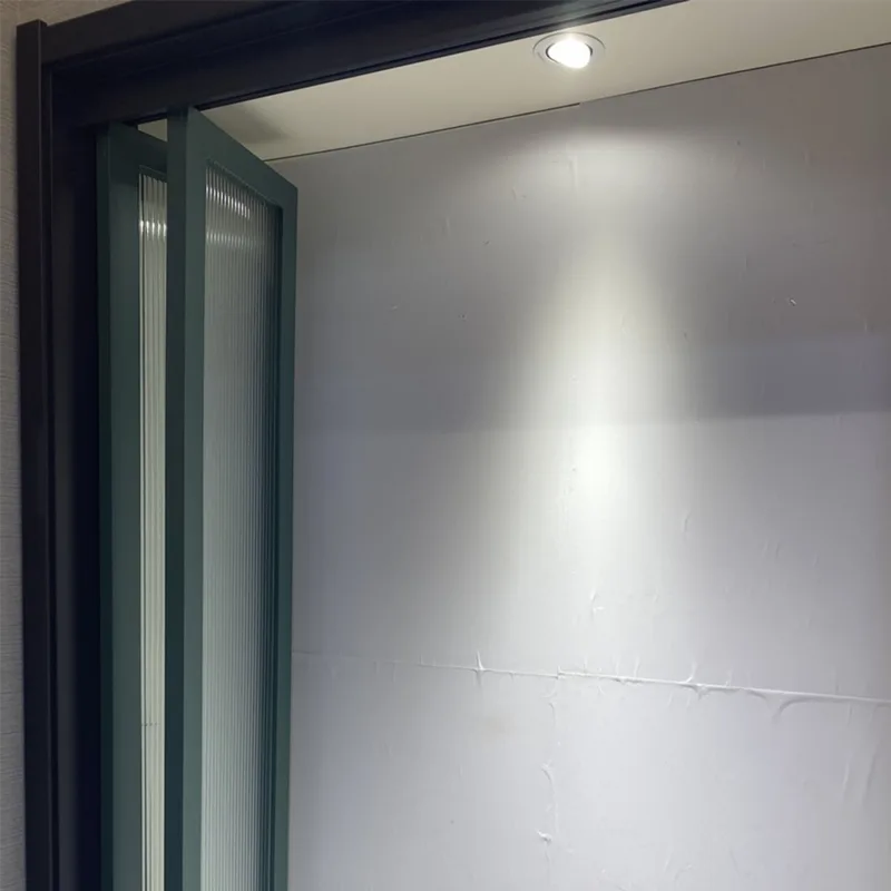 Custom Fold Flat Internal Wooden Folding Bifold Door With Glass - HIHAUS