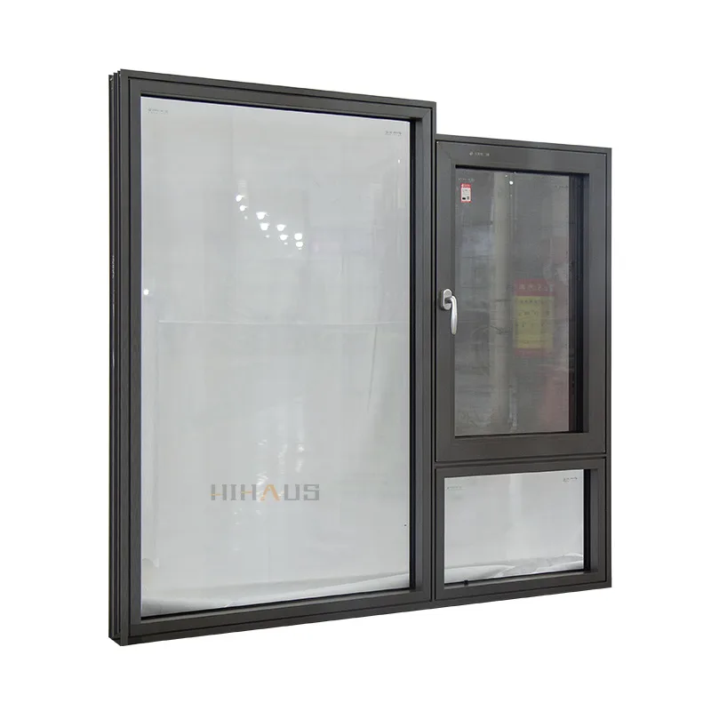 Customized aluminium casement and picture window combination - HIHAUS