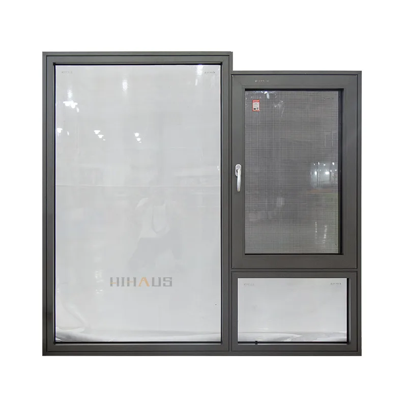 Customized aluminium casement and picture window combination - HIHAUS