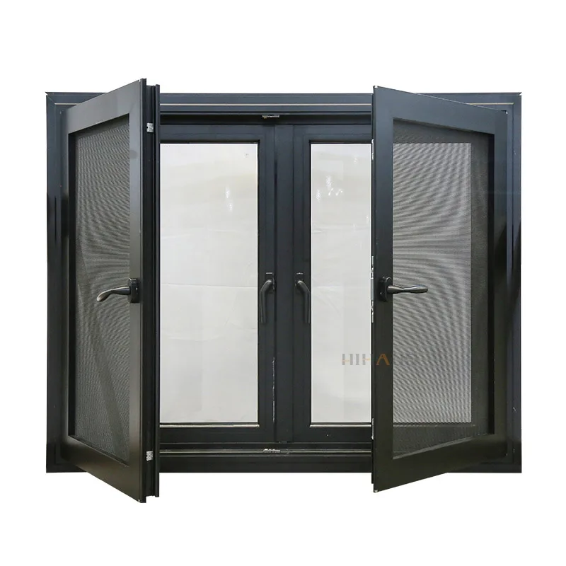 Custom soundproof aluminium thermal break double casement window - HIHAUS