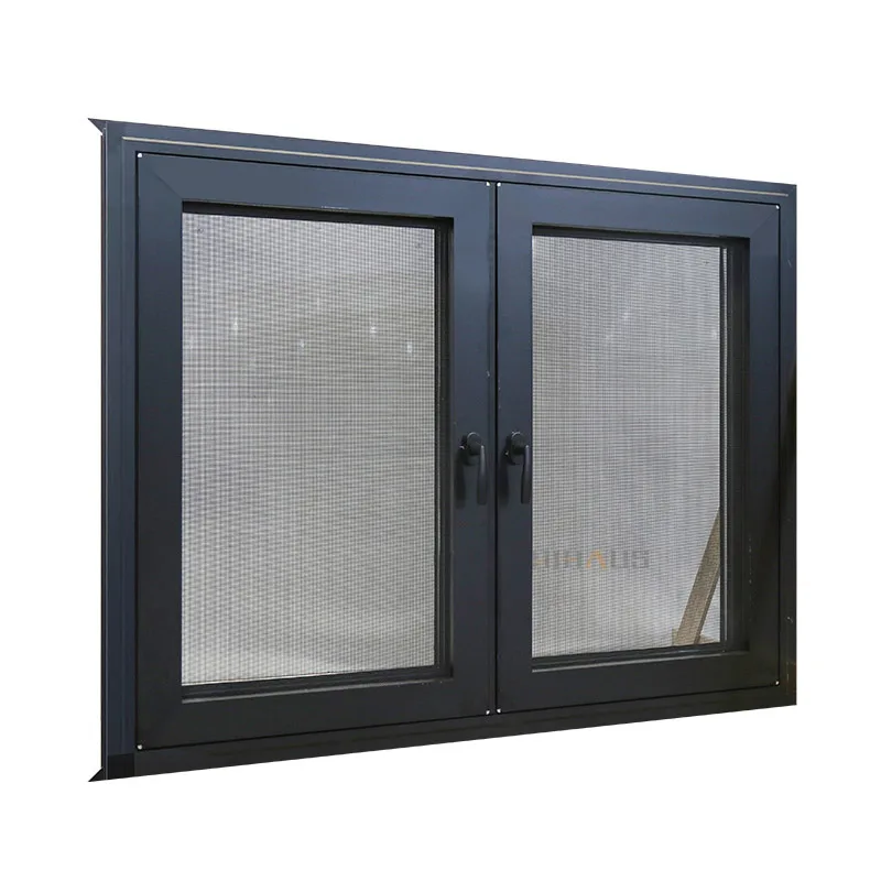 Custom soundproof aluminium thermal break double casement window - HIHAUS