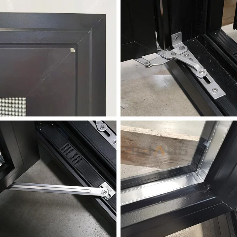 Custom soundproof aluminium thermal break double casement window - HIHAUS