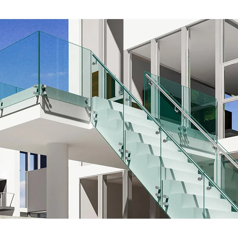 Custom Residential Frameless Tempered Glass Stair Railing - HIHAUS