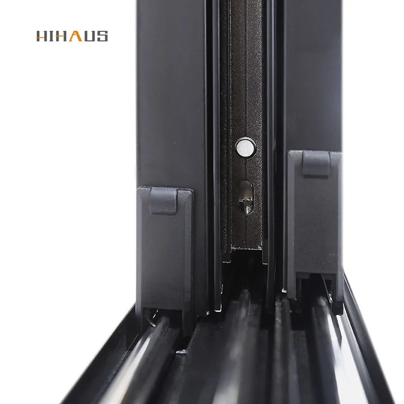Hihaus Best Quality Light Grey Nail Fin Aluminium Balcony Interior Sliding Window - HIHAUS