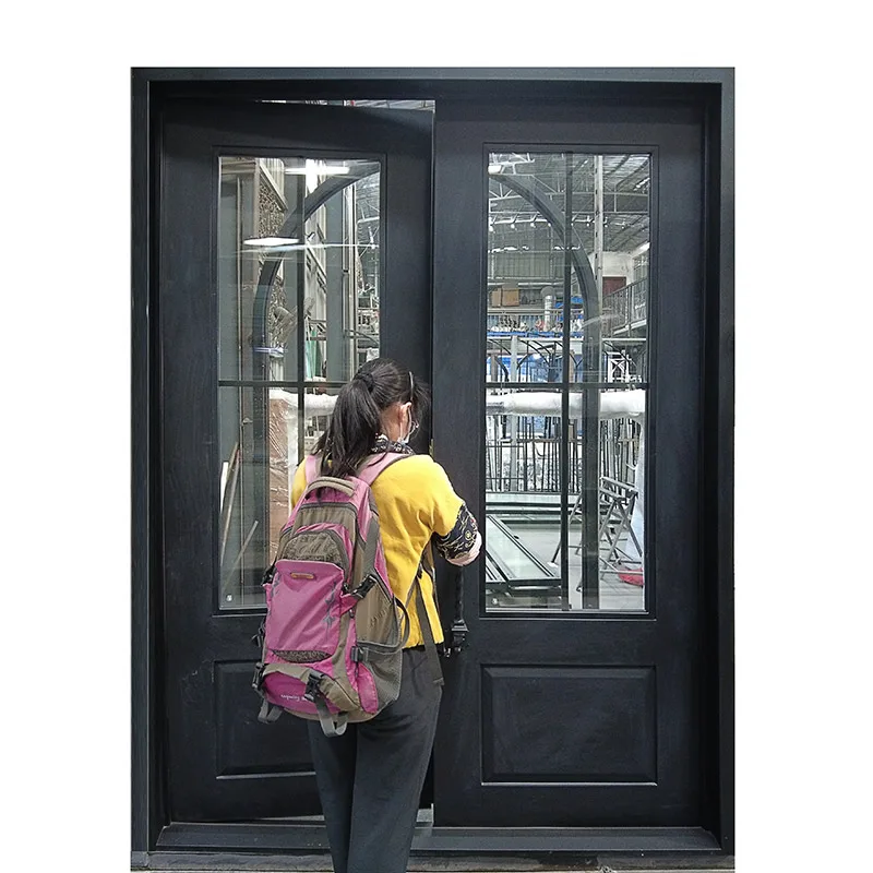 Hihaus Custom Double French Metal Front Wrought Iron Doors - HIHAUS