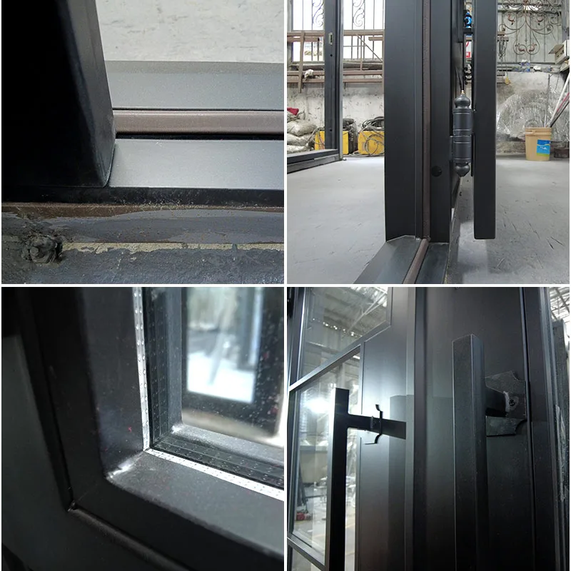 Hihaus Custom Double French Metal Front Wrought Iron Doors - HIHAUS