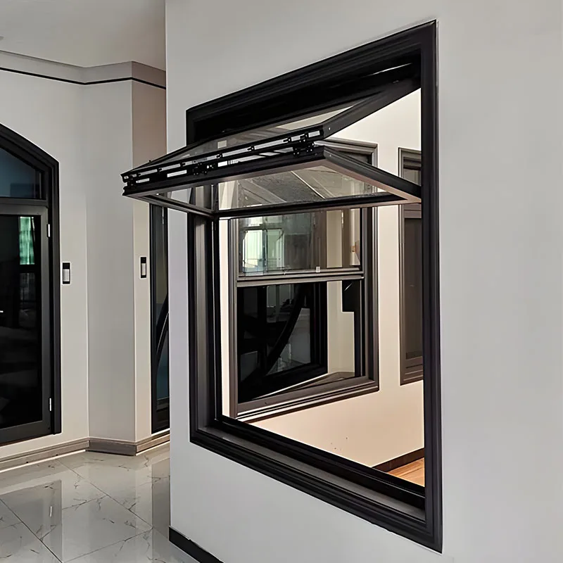 Aluminum Fold Up Porch Kitchen Vertical Folding Glass Windows - HIHAUS