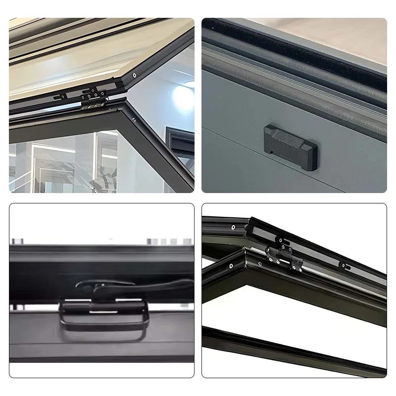 Aluminum Fold Up Porch Kitchen Vertical Folding Glass Windows - HIHAUS