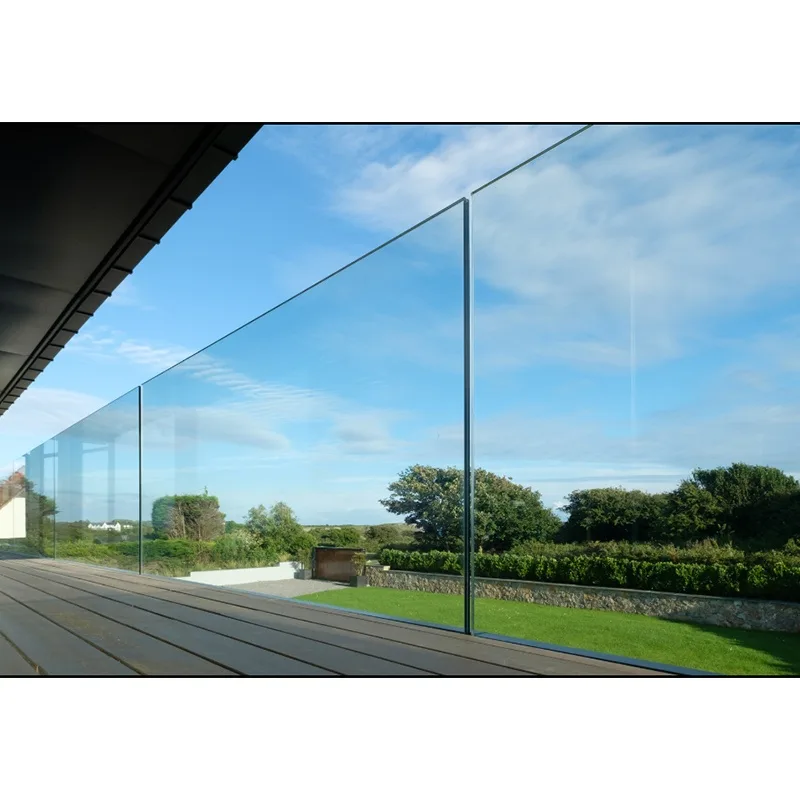 Terrace Deck Stainless Steel Frameless Glass Balcony Railing System - HIHAUS