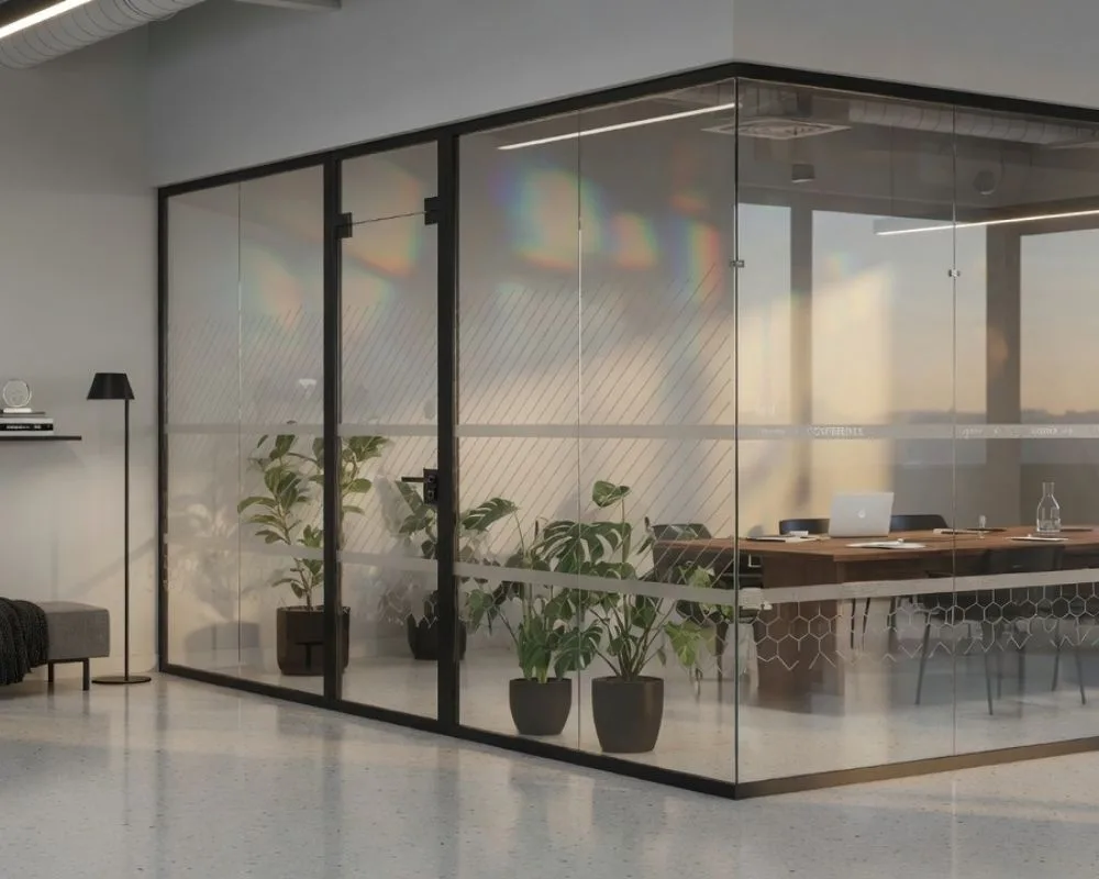 Aluminum commercial soundproof office glass partition wall - HIHAUS
