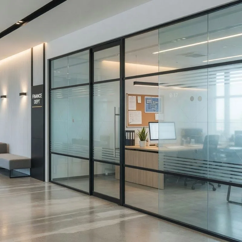 Aluminum commercial soundproof office glass partition wall - HIHAUS