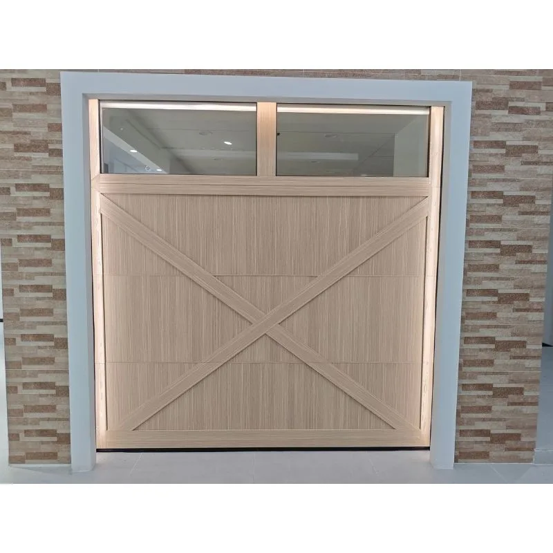 Custom Modern Faux Wood Look Aluminum Garage Door - HIHAUS