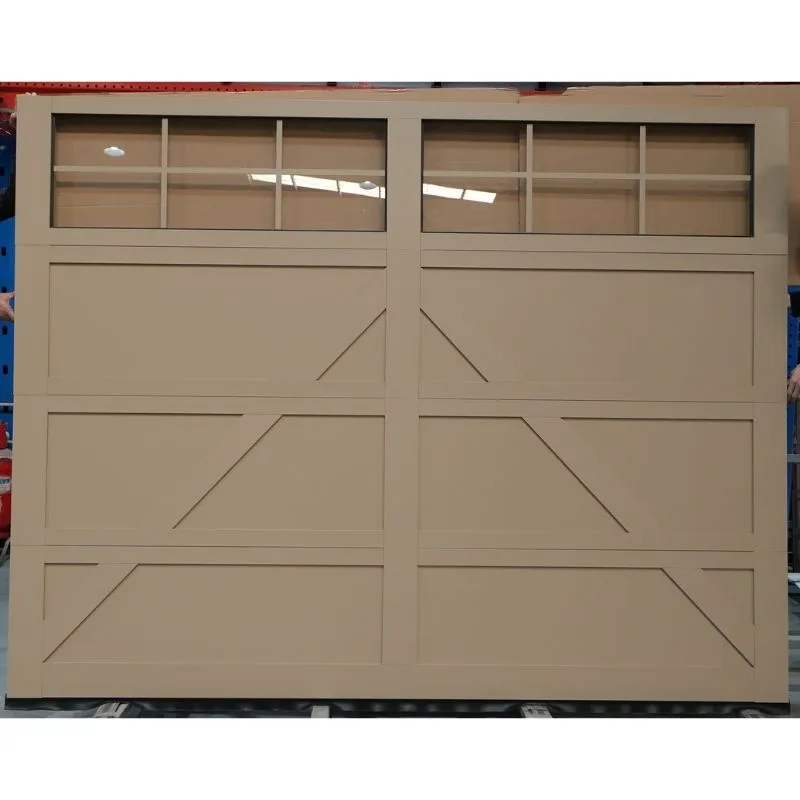 Custom Modern Faux Wood Look Aluminum Garage Door - HIHAUS