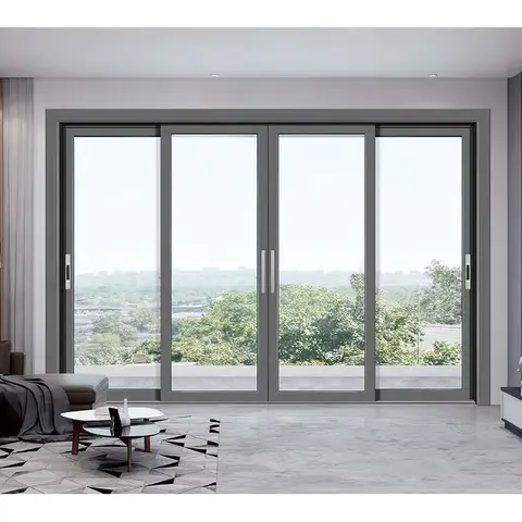 4-Panel Aluminum Sliding Patio Doors – Wide Opening