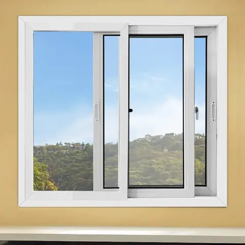 Hihaus Hot Pvc Upvc Vinyl Nail Fin Double Pane Insulation Sliding Windows