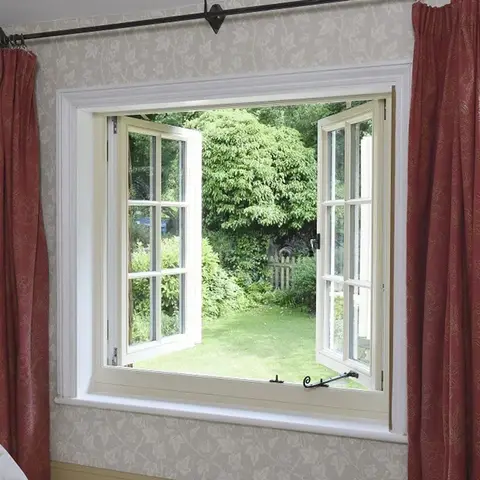 White Vinyl Upvc Pvc Flush Sash French Casement Windows With Grill