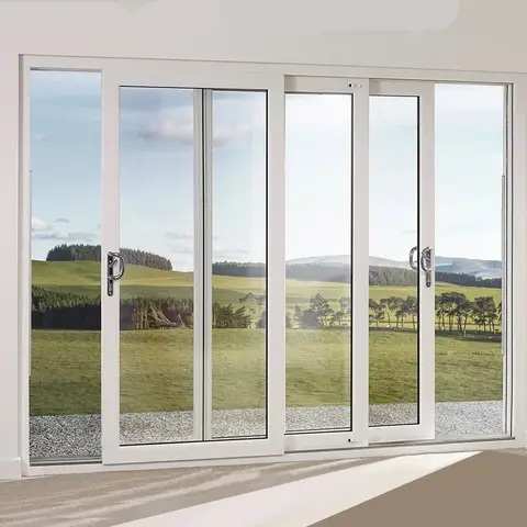 Hihaus Hot Pvc Upvc 6 Foot Triple Sliding French Porch Glass Door Exterior