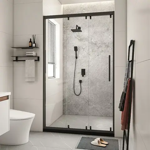 New Custom Shower Wet Room Frameless Sliding Shower Glass Doors