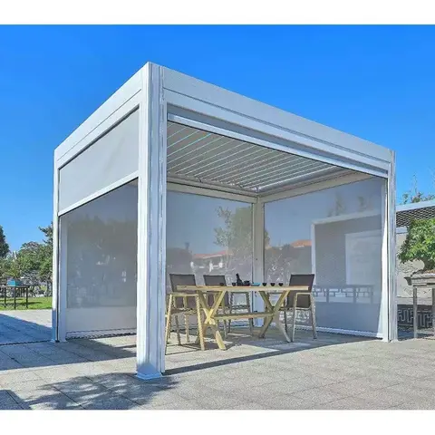 New Electric Patio Metal Roof Louvered Aluminum Pergola