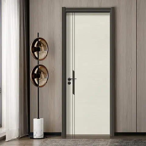 New Design Room Insulated Ivory White Solid Mdf Interior Wood Door