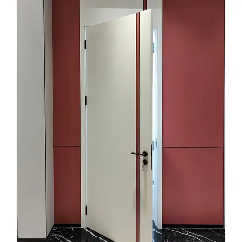 Hihaus Hot Modern Colored Interior Simple White Grey Wooden Swing Room Doors